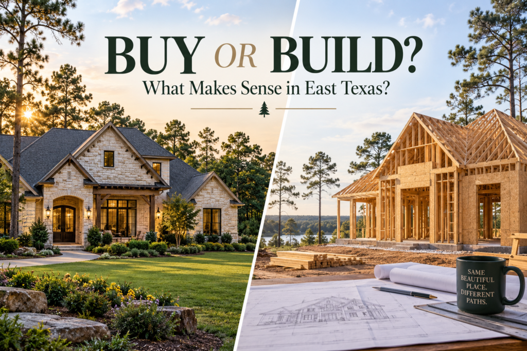 Should I Buy an Existing Home or Build a Custom Home in East Texas?